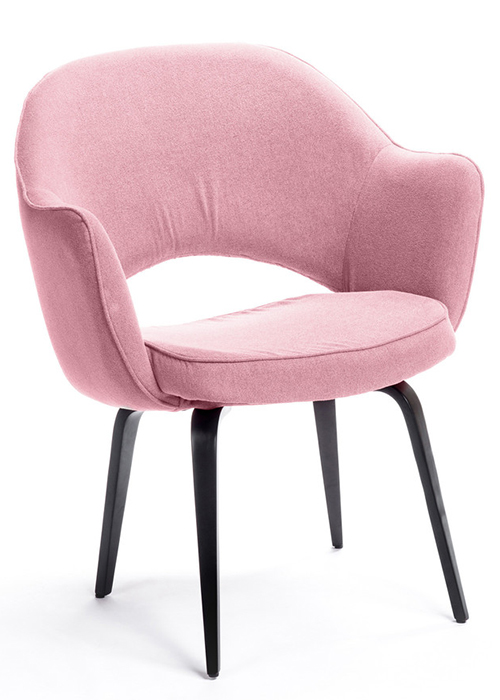 Pink And Brown Mobius Armchair Wood Legs Blush Disc M25w Blush Modern Furniture Canada